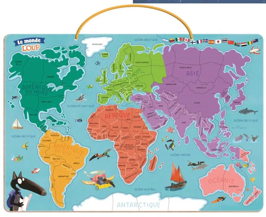 Aimants et carte de base du puzzle magnétique Auzou