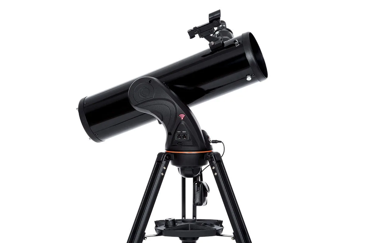 Télescope Celestron Astro Fi 130 noir, tube de Newton sur monture à bras unique et trépied
