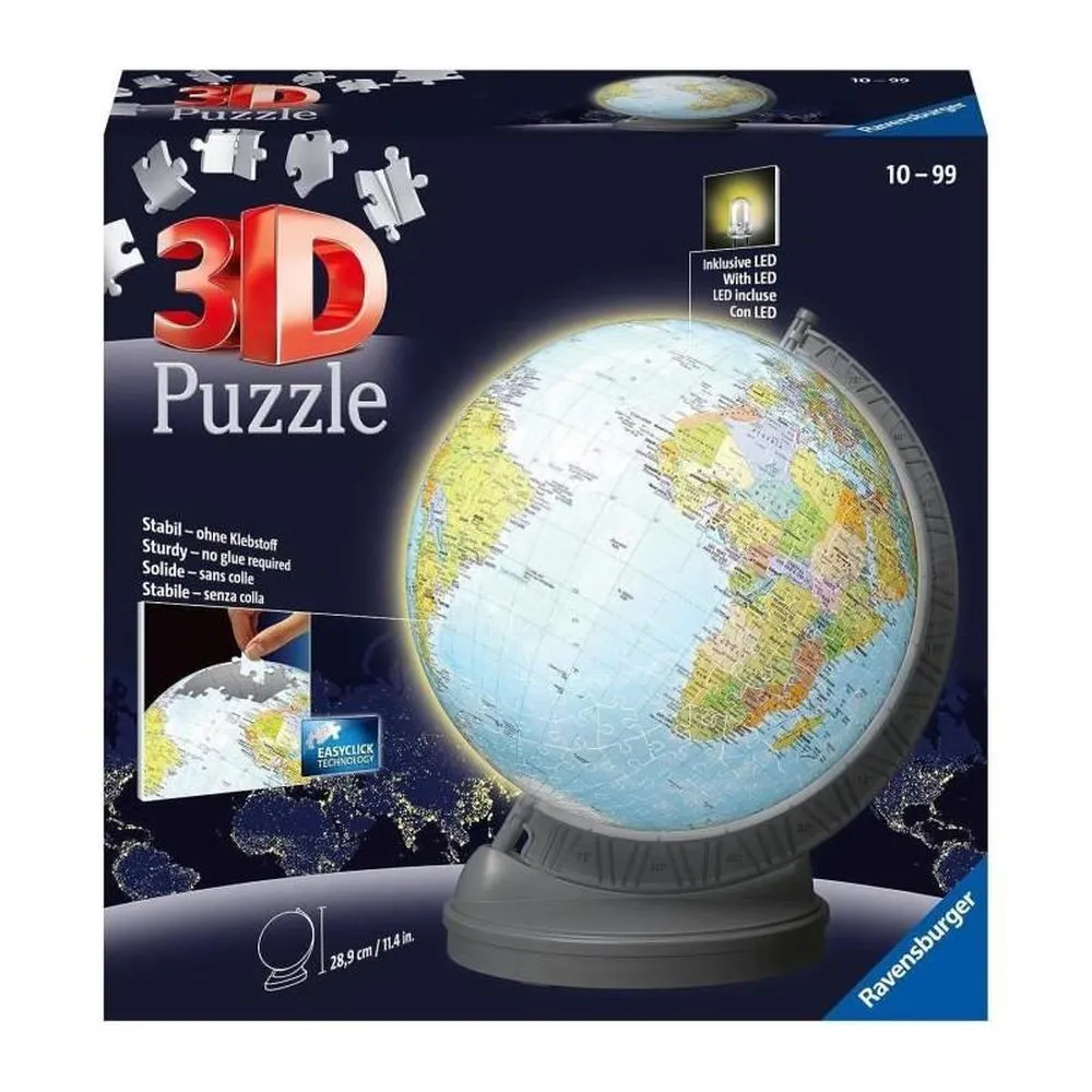 Puzzle 3D Ravensburger globe terrestre lumineux