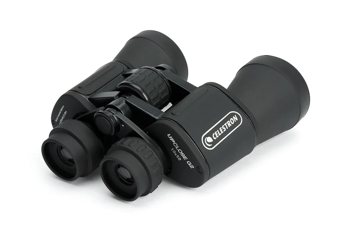 Jumelles Celestron UpClose G2 10x50 vues du côté des oculaires