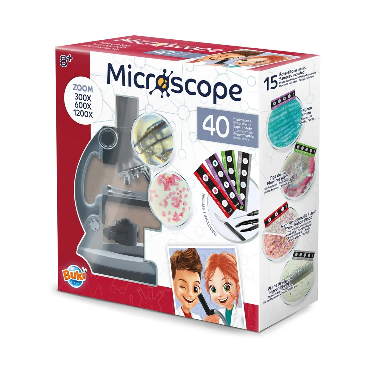 Boîte du microscope Buki 40 expériences