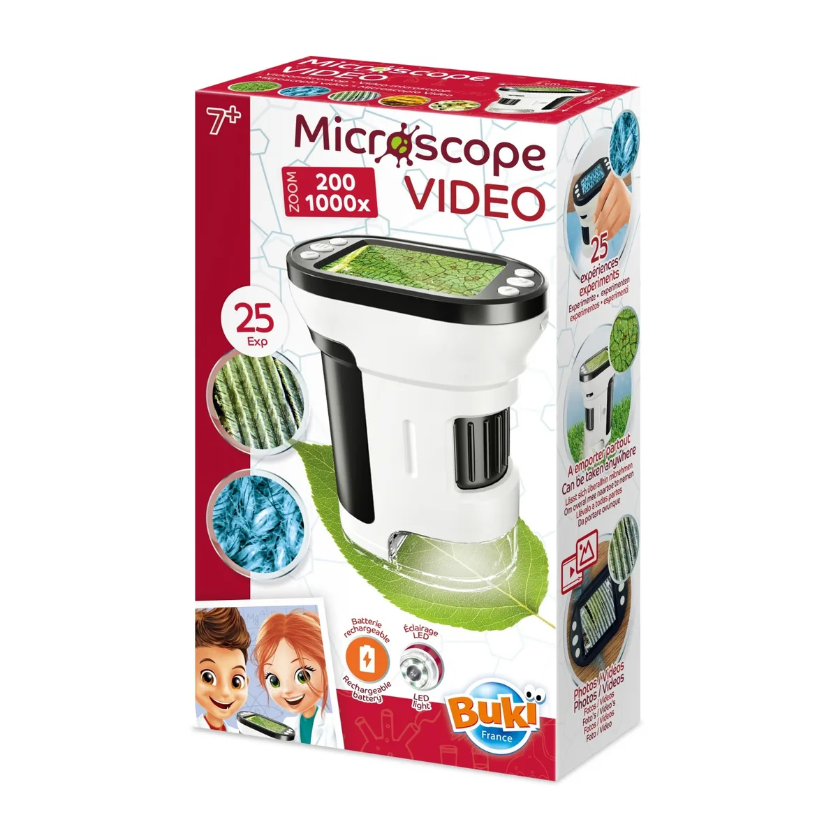 Boîte du microscope vidéo Buki