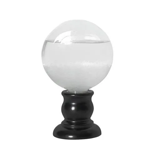 Verre de tempête FitzRoy Authentic Models SD001, sphère de verre sur socle noir